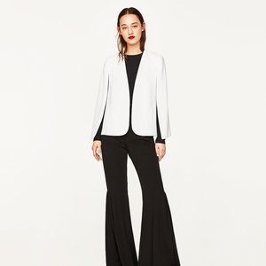 NWT White Blazer with Slits Poncho/Cape